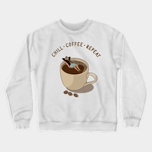 Coffee Repeat Crewneck Sweatshirt